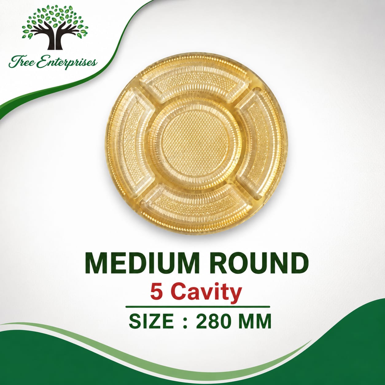 5 CAVITY MIDIUM ROUND SIZE 280MM